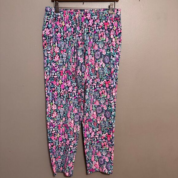 Lilly Pulitzer Emora Knit Pant Low Tide Navy Jewely Size large - Picture 1 of 7